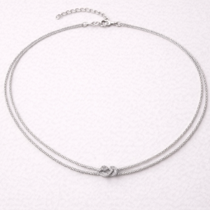 KNOT SILVER NECKLACE