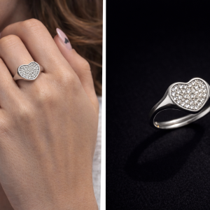 CRYSTAL HEART RING