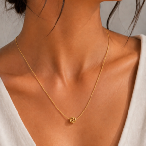 Infinity Knot Gold Necklace