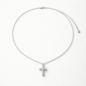 CRYSTAL CROSS NECKLACE