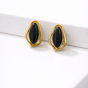 GOLDEN MIDNIGHT NOIR EARRINGS