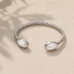Pearl Harmony Cuff Bracelet