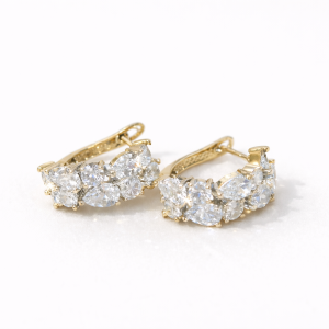 MARQUISE CRYSTAL HOOPS