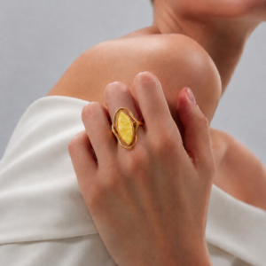 Obsidian Yellow Ring