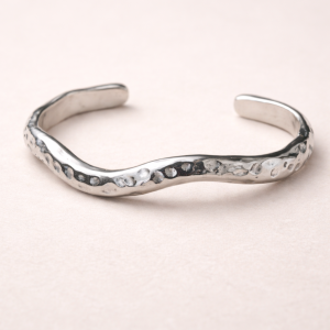 RIPPLE SILVER CUFF BRACELET