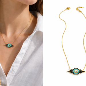 BLUE AURA EYE NECKLACE