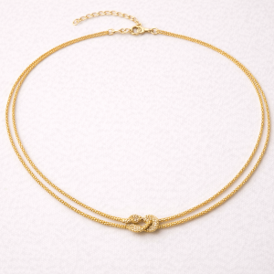 KNOT GOLD NECKLACE