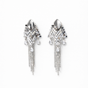 MIDNIGHT CRYSTAL CASCADE EARRINGS