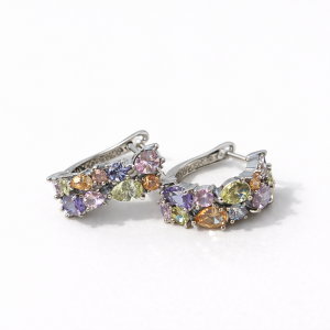 MARQUISE CRYSTAL HOOPS