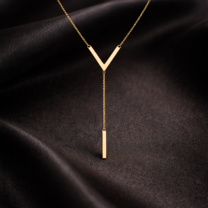 GOLDEN V DROP NECKLACE