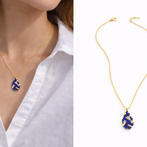 GOLDEN ETHNIC DROP NECKLACE