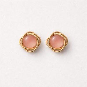 KNOT STONE EARRINGS