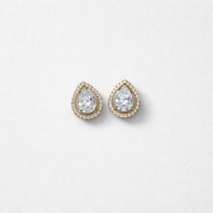 TEARDROP CRYSTAL STUD EARRINGS