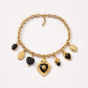 BLACK HEART NECKLACE