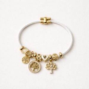 Golden Tree of Love Charm Bracelet