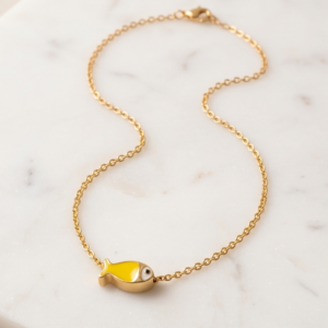 YELLOW KOI CHARM NECKLACE