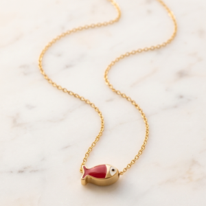 RED KOI CHARM NECKLACE