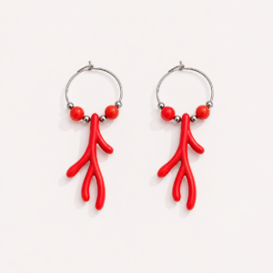 Sea Flame Hoops Earrings