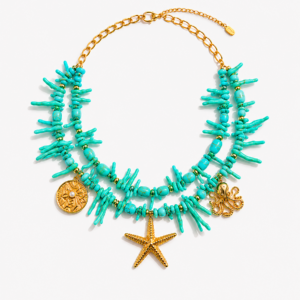 Maison Coral Turquose Necklace
