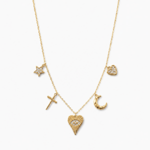 CELESTIA MOON CHARMS NECKLACE