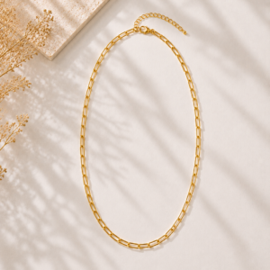 Essential Chain από Ανοξείδωτο Χειρουργικό Ατσάλι Επιχρυσωμένο 18Κ