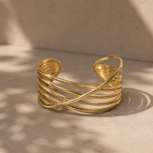 Morphea Collection – Επιχρυσωμένα Statement Βραχιόλια