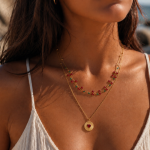 Cherry Love Collection – Κολιέ με Κεράσια & Καρδιά
