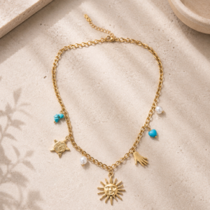 Solara Charms Collection | Επιχρυσωμένα Κολιέ με Charms, Πέρλες & Καλοκαιρινά Στοιχεία