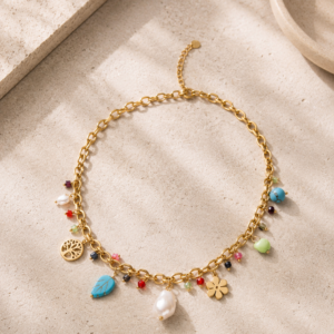 Solara Charms Collection | Επιχρυσωμένα Κολιέ με Charms, Πέρλες & Καλοκαιρινά Στοιχεία