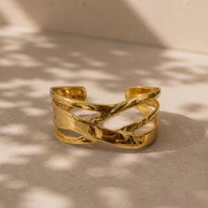 Morphea Collection – Επιχρυσωμένα Statement Βραχιόλια